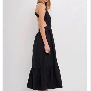 English Factory Black Backless Dress